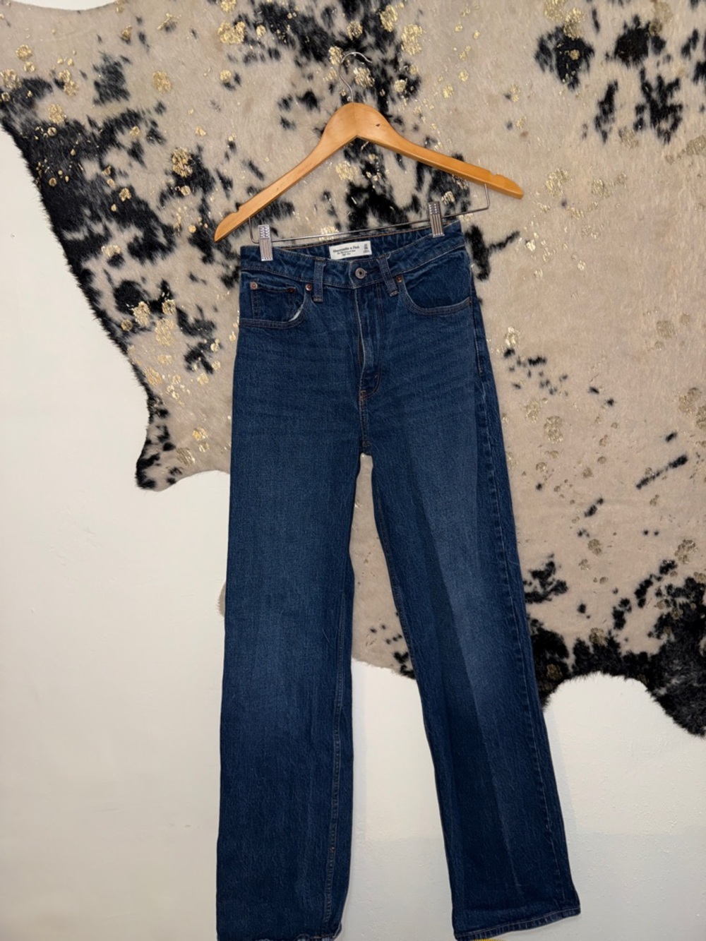 Abercrombie & Fitch Dark Indigo Straight-Leg Women's Jeans